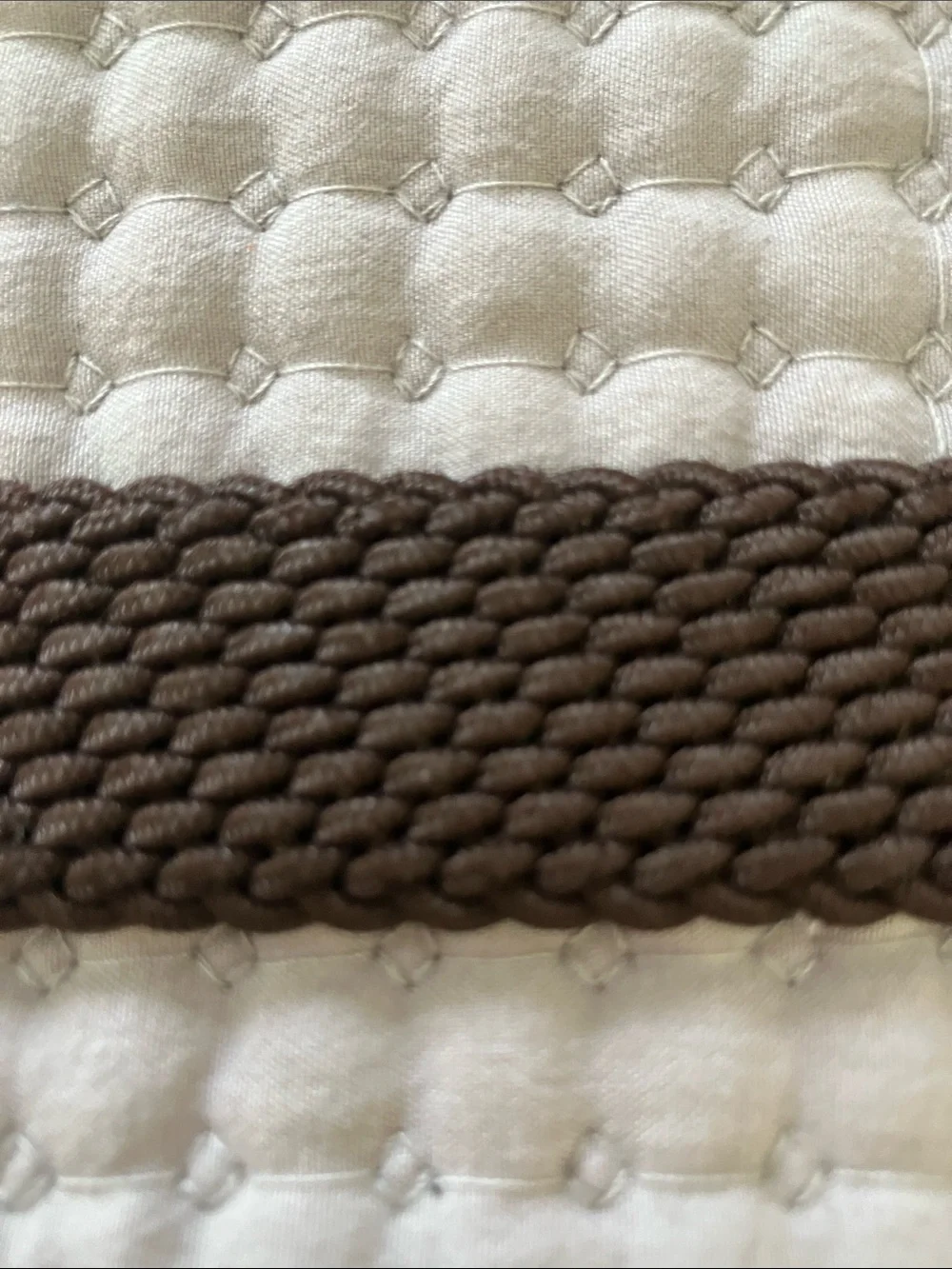 VTG Braided Brown Women's Belt with Gold-Tone Buckle